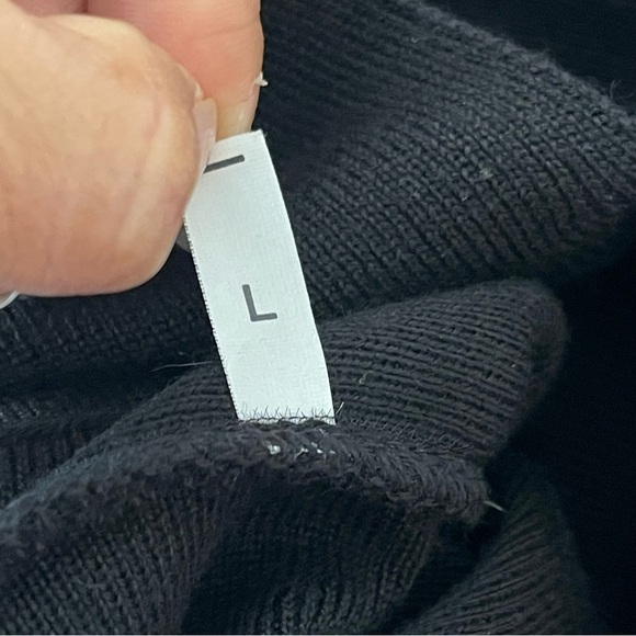 Gliv Made in Italy Merino Wool Black Sweater Tunic Top Women’s Size L - Picture 11 of 11